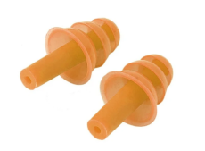 Bouchon d'oreille permanent en silicone triple isolation, orange