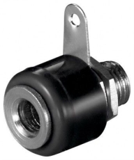 Embase Banane noire 4mm pour chassis