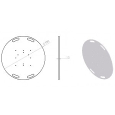 Embase acier noire ASD pour SX390, SC 390, Ø 1000 mm 80KG