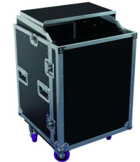 Flight case rack 12U vertical 10U incliné + plateau