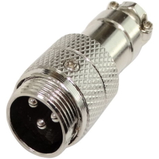 Fiche mâle GX16 3 points pour cordon