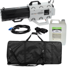 Pack FMG1500 Algam Lighting - Pistolet à fumée LED 1500W + housse de transport + 5 l de liquide CO2