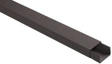 Goulotte 10x20 longueur 2m adhésive ou fixation par vis noir graphite