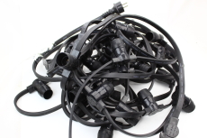 Guirlande guinguette 15m B22 avec 40 douilles sans lampe