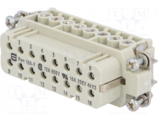 Insert femelle harting HAN16 16 contacts a visser