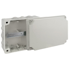 Boîtier étanche 310x240x125 12 cônes avec rail DIN