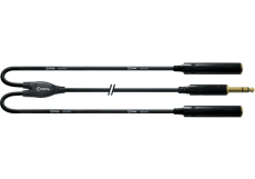 Câble Jack stéréo mâle vers 2 femelle câblage en Y