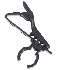 Pince metal noire pour lavallier ou fil micro 12mm de diamètre