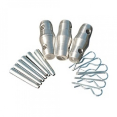 lot de 3 kits ASD de jonction MX290, manchons axes et goupilles pour stucture alu 290 triangle