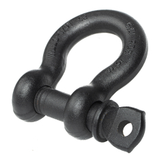 Manille lyre à visser acier allié HR noire CMU 4,75T ouverture 32 mm