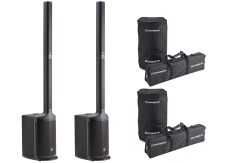 Pack 2 MOJO2000LIVE Audiophony - 2 enceintes colonne avec housses 1200W RMS