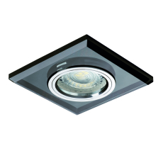 Plafonnier encastrable fixe verre noir carré