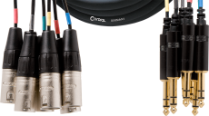 Cable multipaire 3m 8 XLR male, Jack TRS