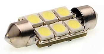 Navette 12v 1W 6 LED 5050 Blanc froid
