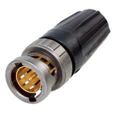 NBNC75BLP9X Neutrik - Fiche mâle BNC 75 ohms à Baïonnette - 0,8/3,7 pour SDI 6G UHD