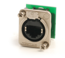 NE8FDP Neutrik - Embase ethercon serie D RJ45 avec reprise RJ45 arrière
