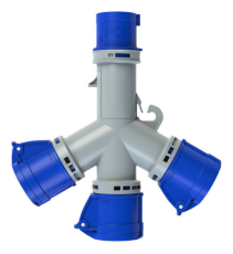 Triplite P17 16A mono PCE 1 male vers 3 P17 16A femelles