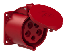 Embase P17 femelle 32A  tétrapolaire 5 broches IP44 Turbo twist