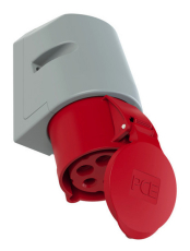 Socle P17 femelle 32A tétrapolaire 5 broches IP44 Turbo twist