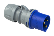 Prise P17 male 16A PCE 3 points 240V IP44 Turbo twist