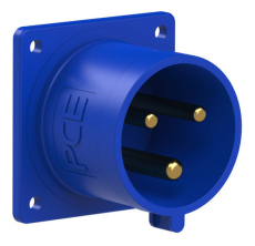 Embase P17 male 32A Monophasé 3 points 240V IP44 Standard à vis