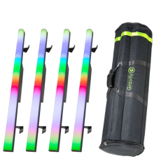 Pack 4 pixel tubes et housse - Jb systems barres led 88 segments.