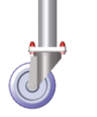 PR060 ASD – Pied de praticable à roulette 125mm hauteur plancher 60cm