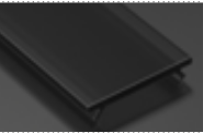 Diffuseur pour profil led série Type longueur 1m PMMA noir