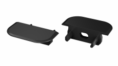 Embout de terminaison percé pour profilé Type Z plastique gris