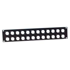 Panneau 2U pour Rack 19'' profil en U , 24 trous pour embase type D