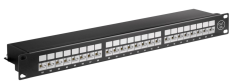 24 RJ45 CAT6A s/FTP sur panneau de rack 19 pouces 1U avec marquage