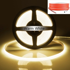 Ruban de led cob largeur 4mm Blanc Chaud 12v 480 leds 5W/m 5M