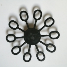 Roue de palettes pour machine à bulles double