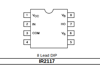 Driver Mosfet PWM IR2117 SPBF SINGLE CHANNEL DRIVER SOIC-8