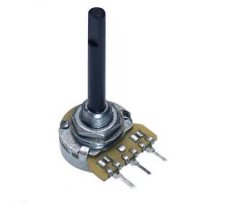 Potentiomètre mono montour 10K ohms Logarithmique 0.12W diam. axe 4mm