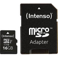 INTENSO 3424470 - Carte micro SD avec adaptateur 16Gb
