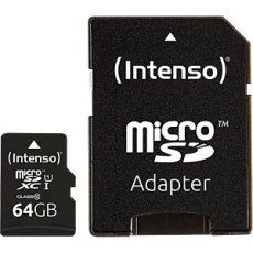 INTENSO 3424490 - Carte micro SD avec adaptateur 64Gb