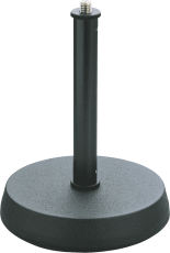 Pied de micro table K&M TKM 232 avec embase ronde et perche 175mm noir