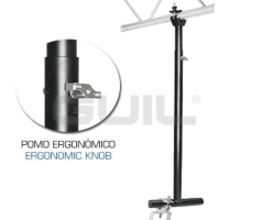 Guil TTL-02 Suspension en T télescopique noire ajustable 1150 à 1950mm