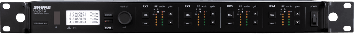 ULXD4QE K51 Shure - Récepteur Quad dante bande K51