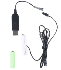 Alimentation USB pour remplacement 2 piles 1.5V