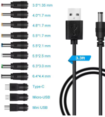 Cable alimentation USB-A universel