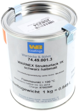 Peinture Warnex spéciale enceinte Laque de Finition noir 1 kg