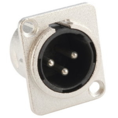 Embase male XLR 3 points type D