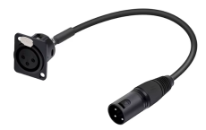 Patch avec embase XLR femelle 3 broches vers fiche mâle pré-cablé longueur 1m