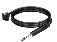 Patch avec embase XLR femelle 3 broches vers fiche mâle TRS pré-cablé longueur 1m