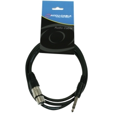 cable XLR 3 broches Femelle vers JACK 6.35 mâle symetrique 1m5 noir