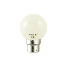 Ampoule sphérique B22 230V LED 1W BLANC FROID