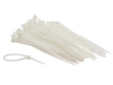 JEU DE SERRE-CABLES EN NYLON - 2,5 x 100 mm - BLANC 100 pcs