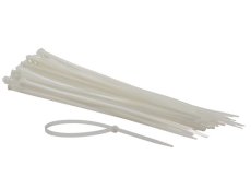 JEU DE SERRE-CABLES EN NYLON - 4.8 x 300 mm - BLANC 100 pcs